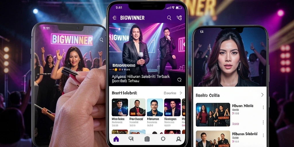 Antarmuka sederhana dan menarik dari aplikasi BIGWINNER.
