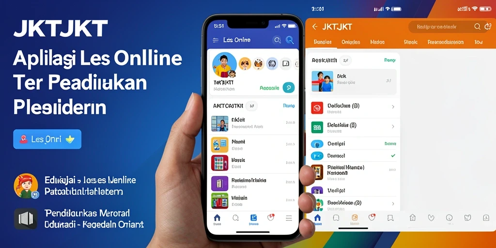 Antarmuka JKTJKT yang ramah pengguna untuk Les Online.
