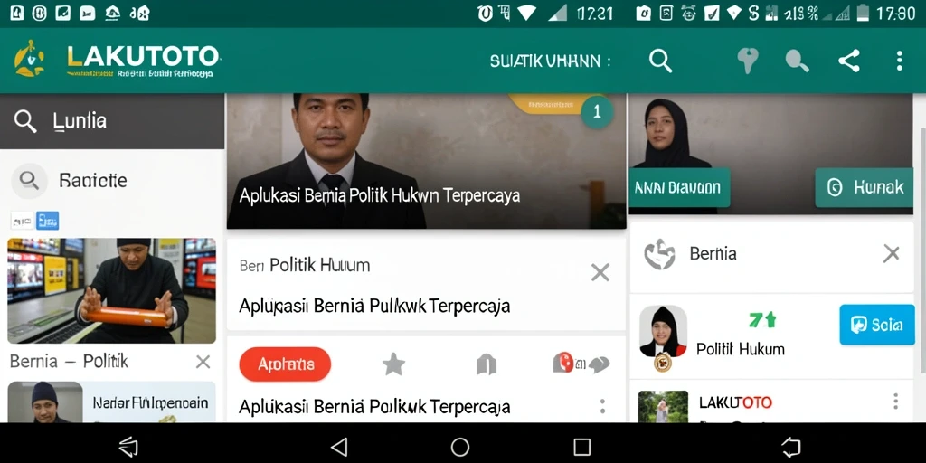 Tampilan antarmuka aplikasi LAKUTOTO yang informatif dan menarik.
