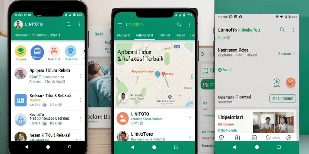 Antarmuka LINITOTO yang menenangkan untuk Tidur & Relaksasi.