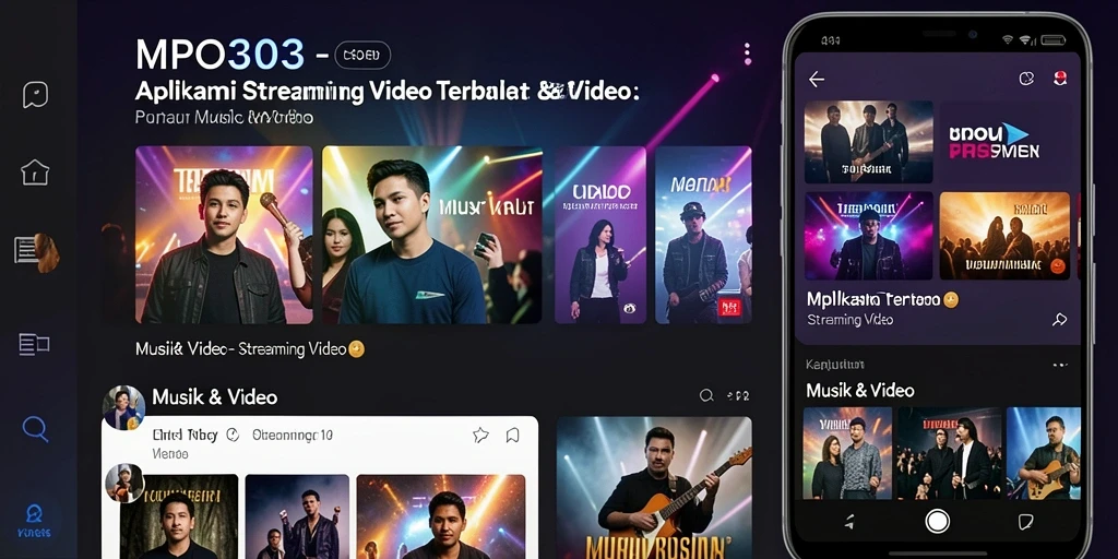 Antarmuka intuitif aplikasi MPO303 untuk Streaming Video.