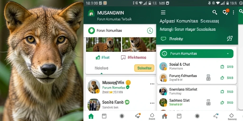 Antarmuka MUSANGWIN untuk forum komunitas yang interaktif.