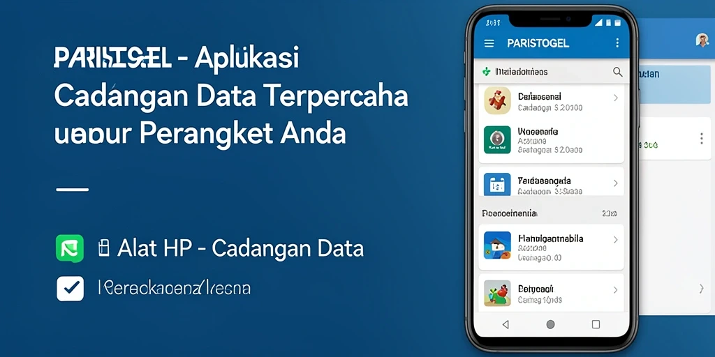 Tampilan antarmuka PARISTOGEL yang user-friendly untuk cadangan data.