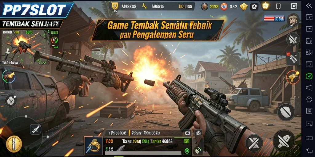Tampilan antarmuka game Tembak Senjata PP7SLOT dengan grafis menarik.